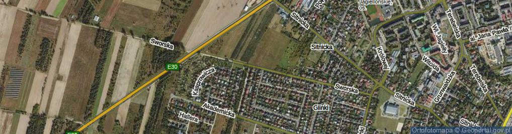 Zdjęcie satelitarne Sworska ul.